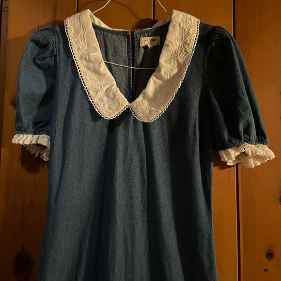 Collared denim midi dress from Anthro - Picture 4 of 7